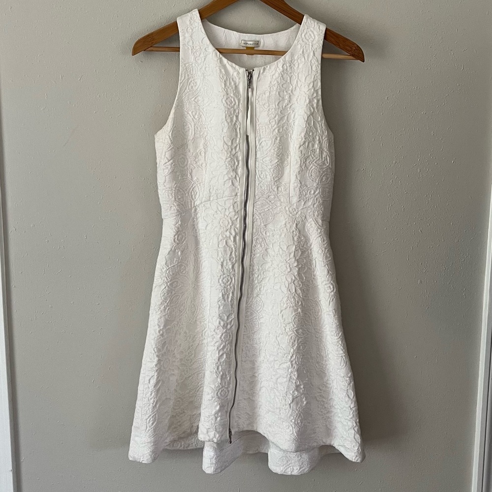 Leifsdottir High Tea Fit and flare Cocktail Dress in White Size 4 - Picture 12 of 12
